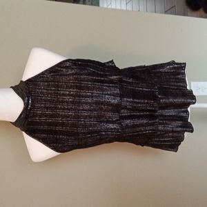 Black and silver sparkly party top